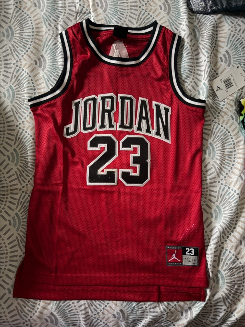 Jordan 23 Red Basketball Jersey boys size medium brand new
